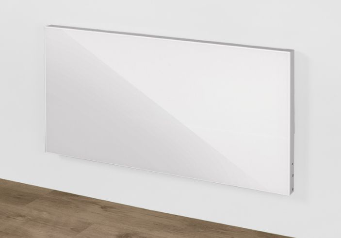 iRad glass-fronted electric radiator in white